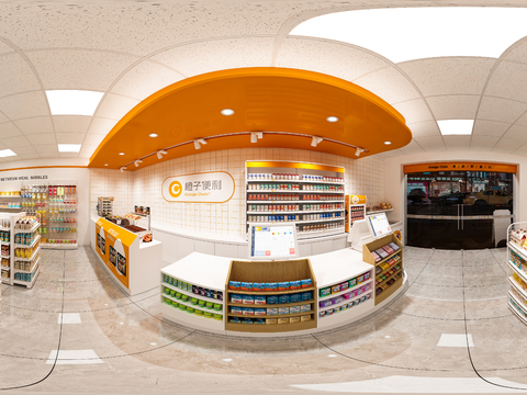  便利店 零食店 超市vr全景3d模型 