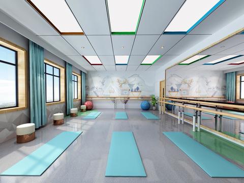  现代舞蹈教室vr全景3d模型 