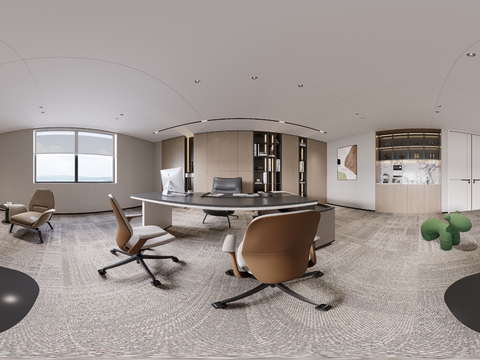  总经理室cr全景3d模型 