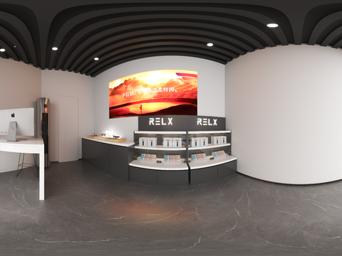  电子烟专卖店cr全景3d模型 