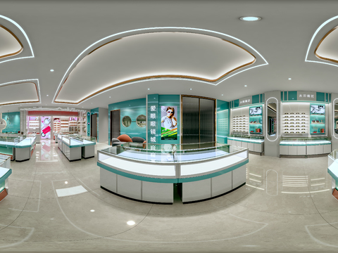  现代眼镜店vr全景3d模型 