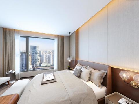  现代酒店客房套房vr全景3d模型 