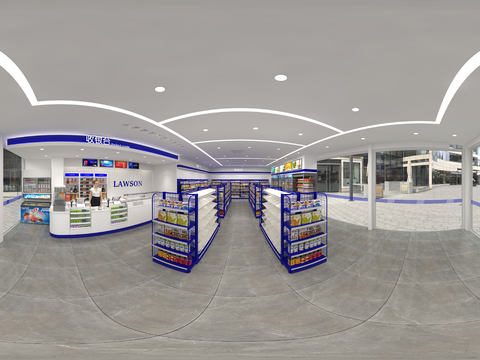  超市便利店vr全景3d模型 