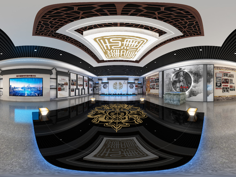  文化展厅vr全景3d模型 