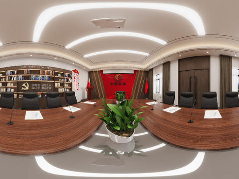  党建展厅cr全景3d模型 