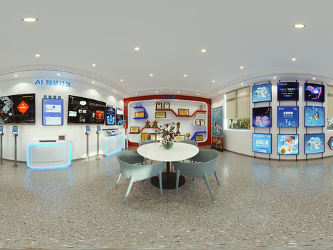  电信展厅cr全景3d模型 