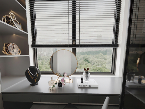  现代衣帽间  化妆间cr全景3d模型 