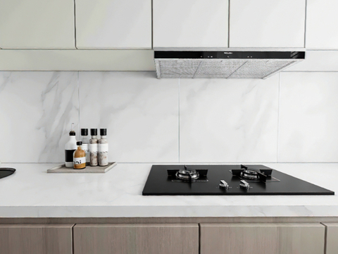  现代厨房  橱柜cr全景3d模型 