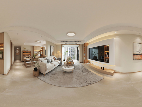  现代原木风客餐厅 