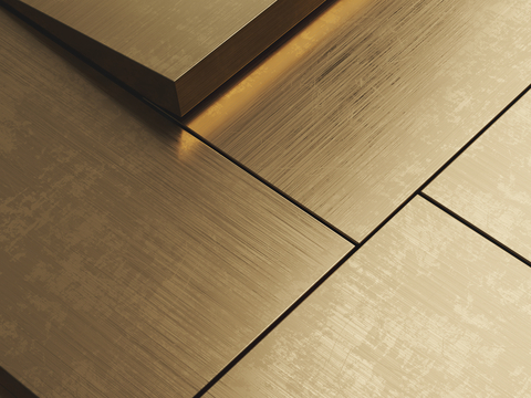  铜色拉丝不锈钢材质 