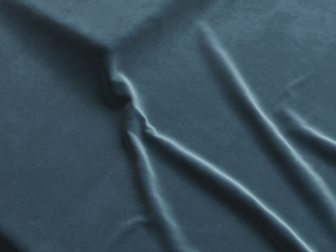  蓝色绒布 棉布材质 