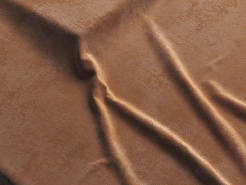  橙色绒布 棉布材质 