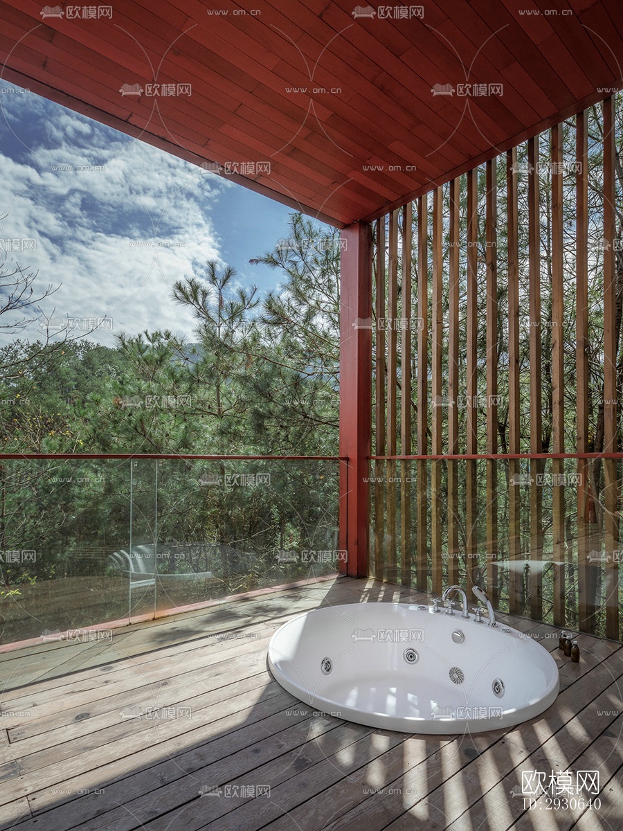 现代酒店民宿效果图下载（渲染图2）