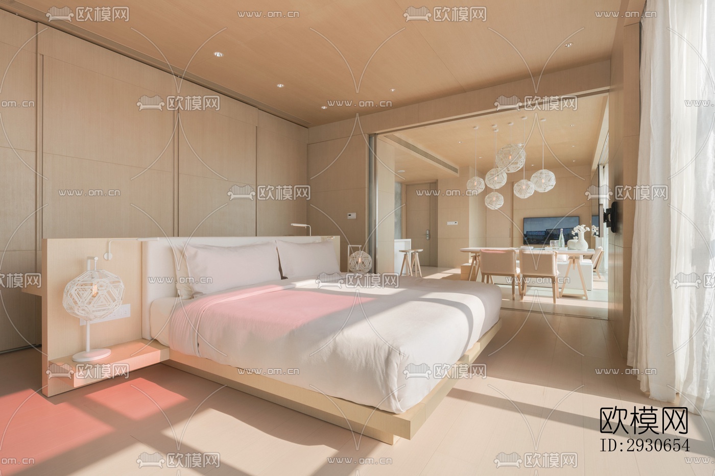 现代酒店民宿效果图下载（渲染图2）