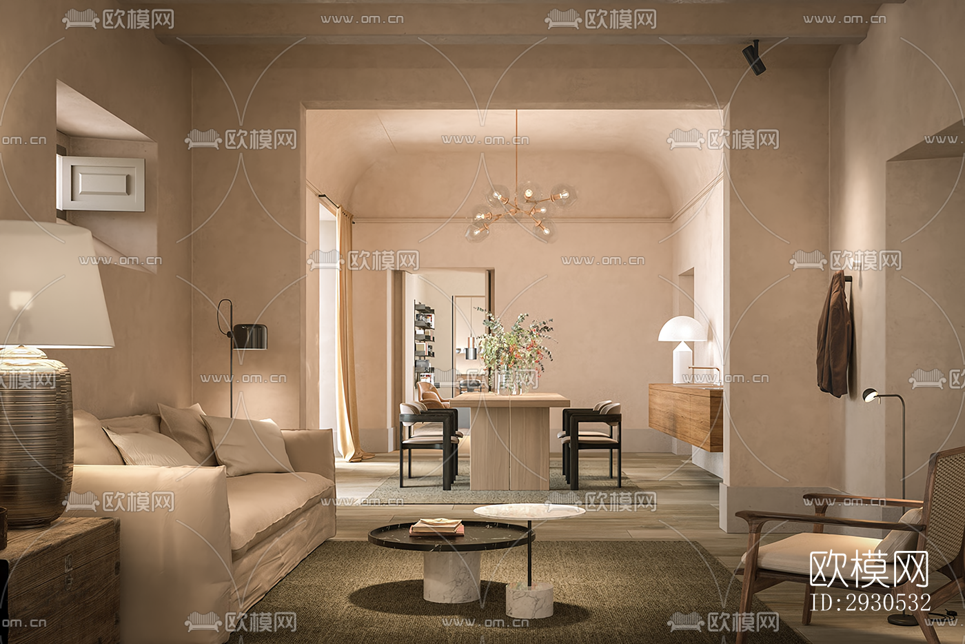 侘寂酒店民宿效果图下载（渲染图2）