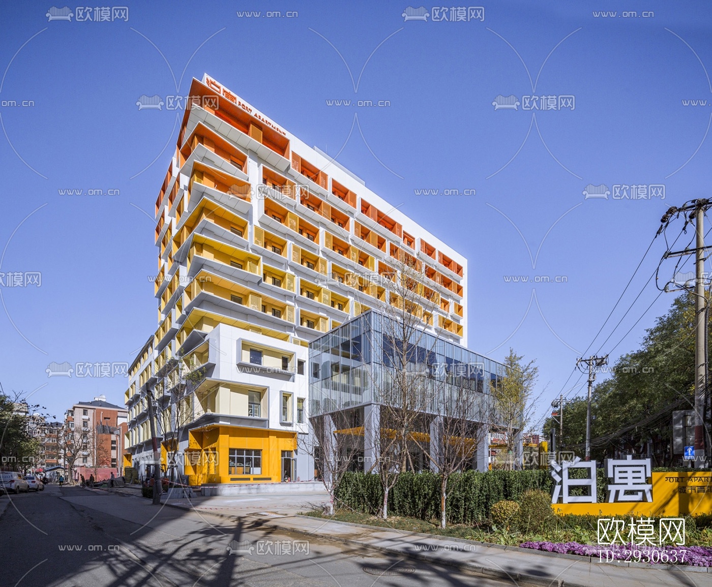 现代酒店民宿效果图下载（渲染图14）