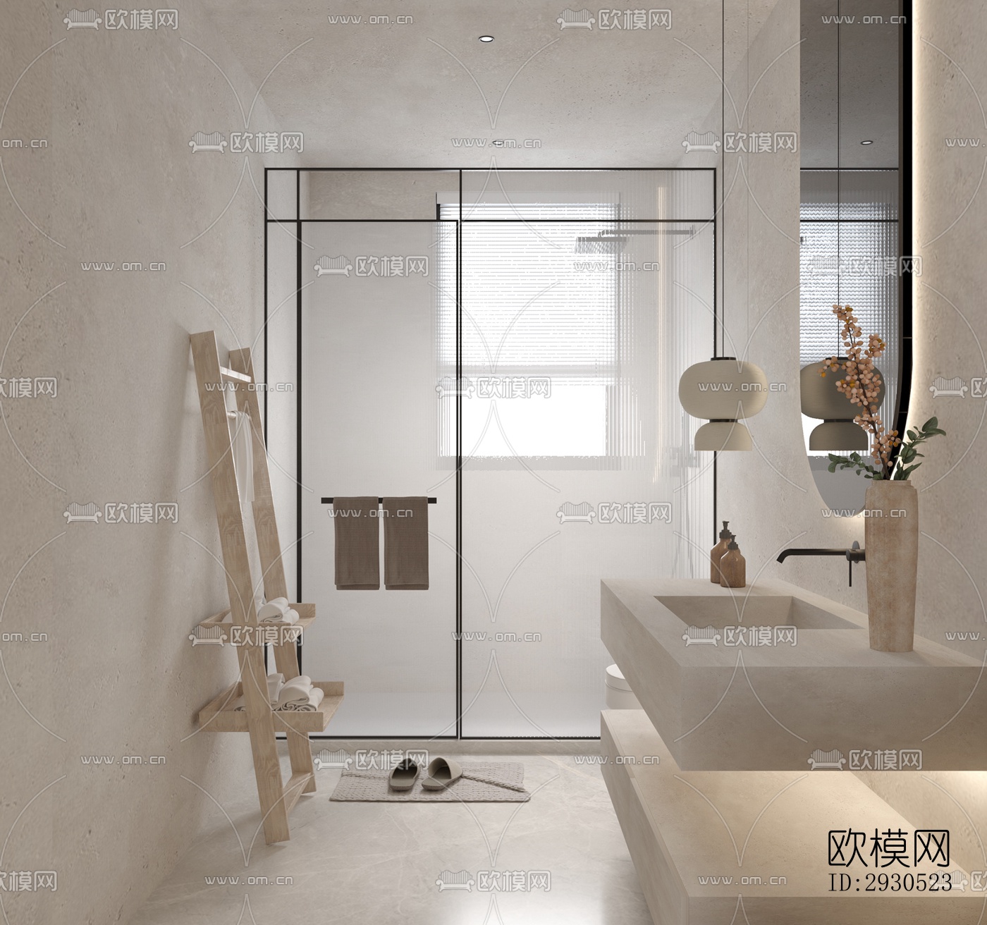 侘寂酒店民宿效果图下载（渲染图2）