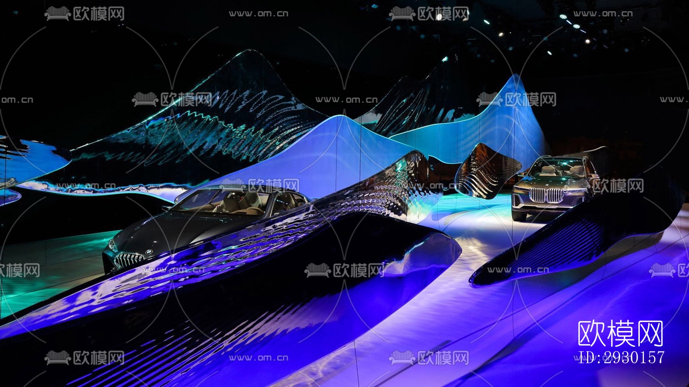 现代展览展厅效果图下载（渲染图3）