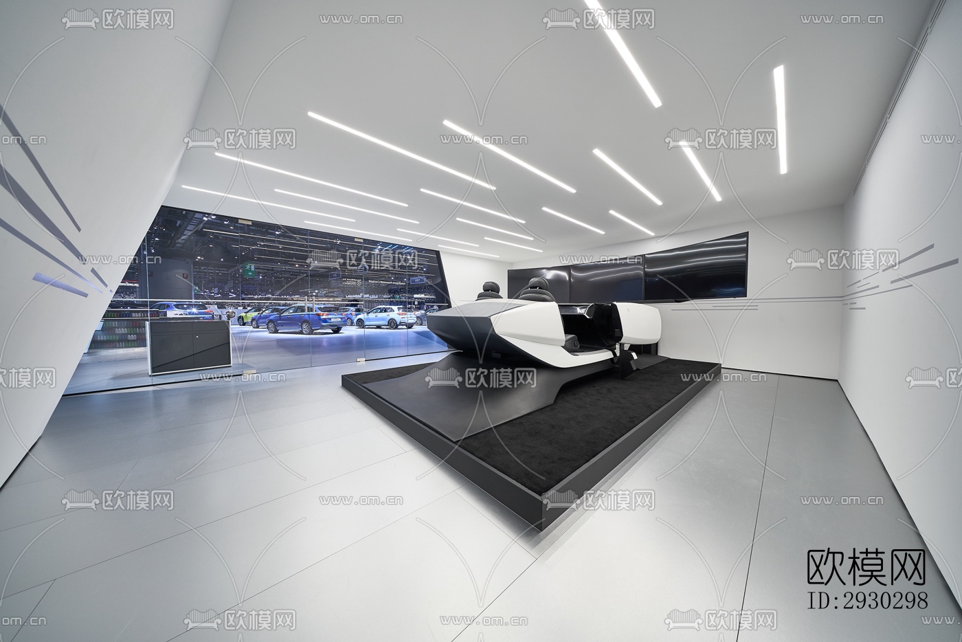 现代展览展厅效果图下载（渲染图6）