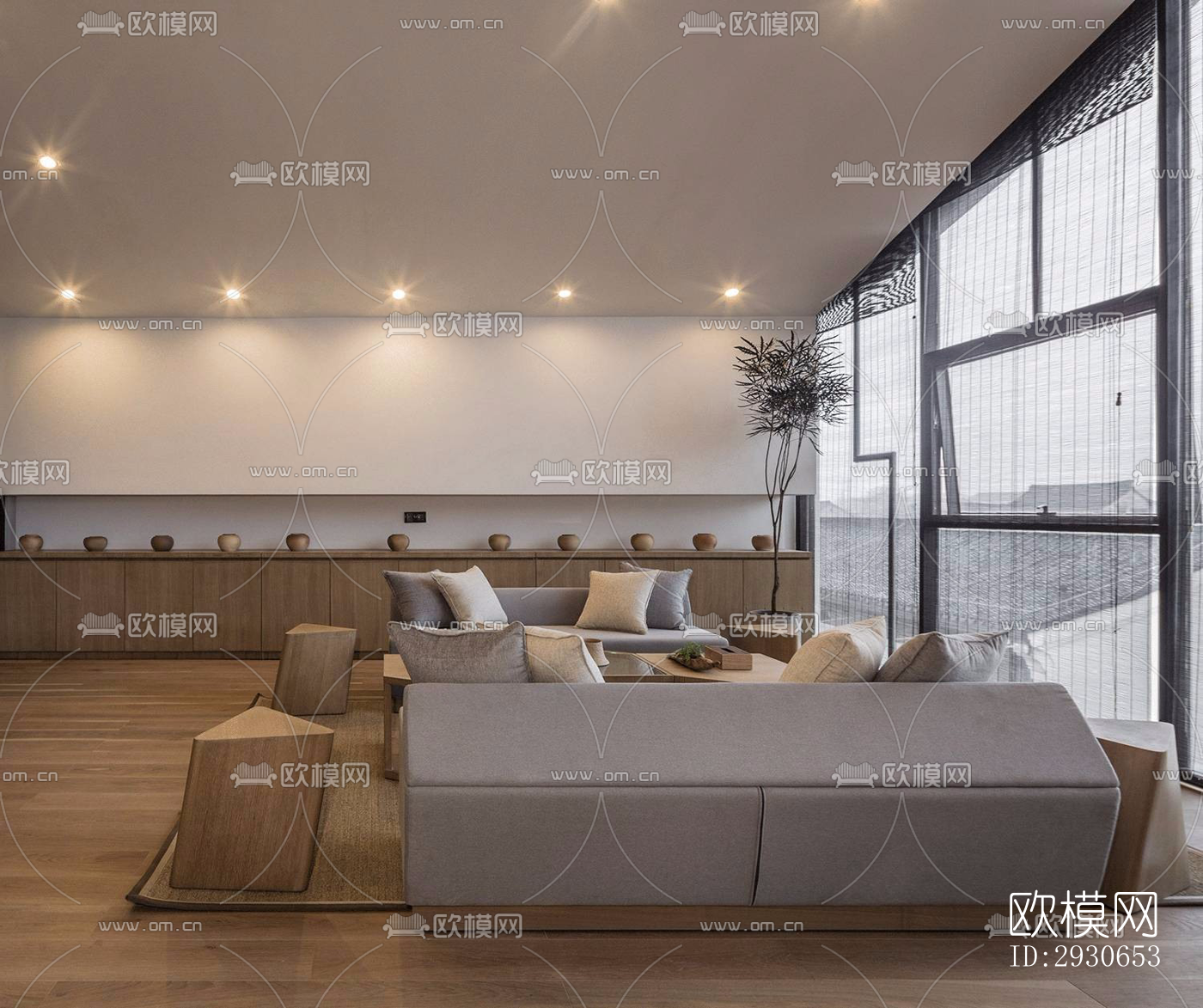 现代酒店民宿效果图下载（渲染图6）