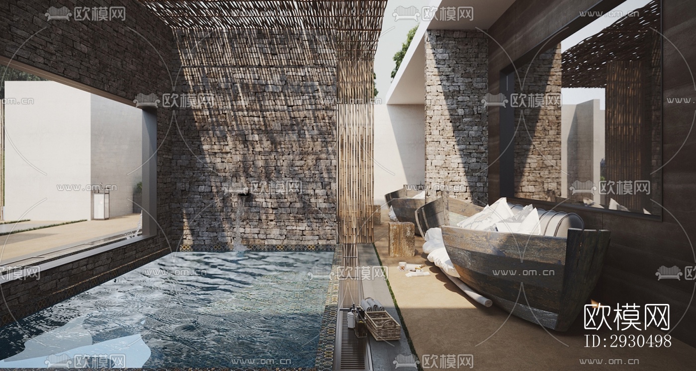 侘寂酒店民宿效果图下载（渲染图1）