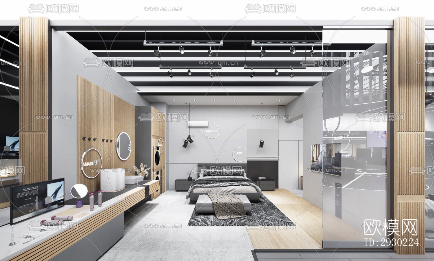 现代展览展厅效果图下载（渲染图4）