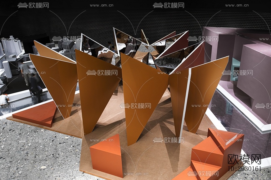 現(xiàn)代展覽展廳效果圖下載(渲染圖6)