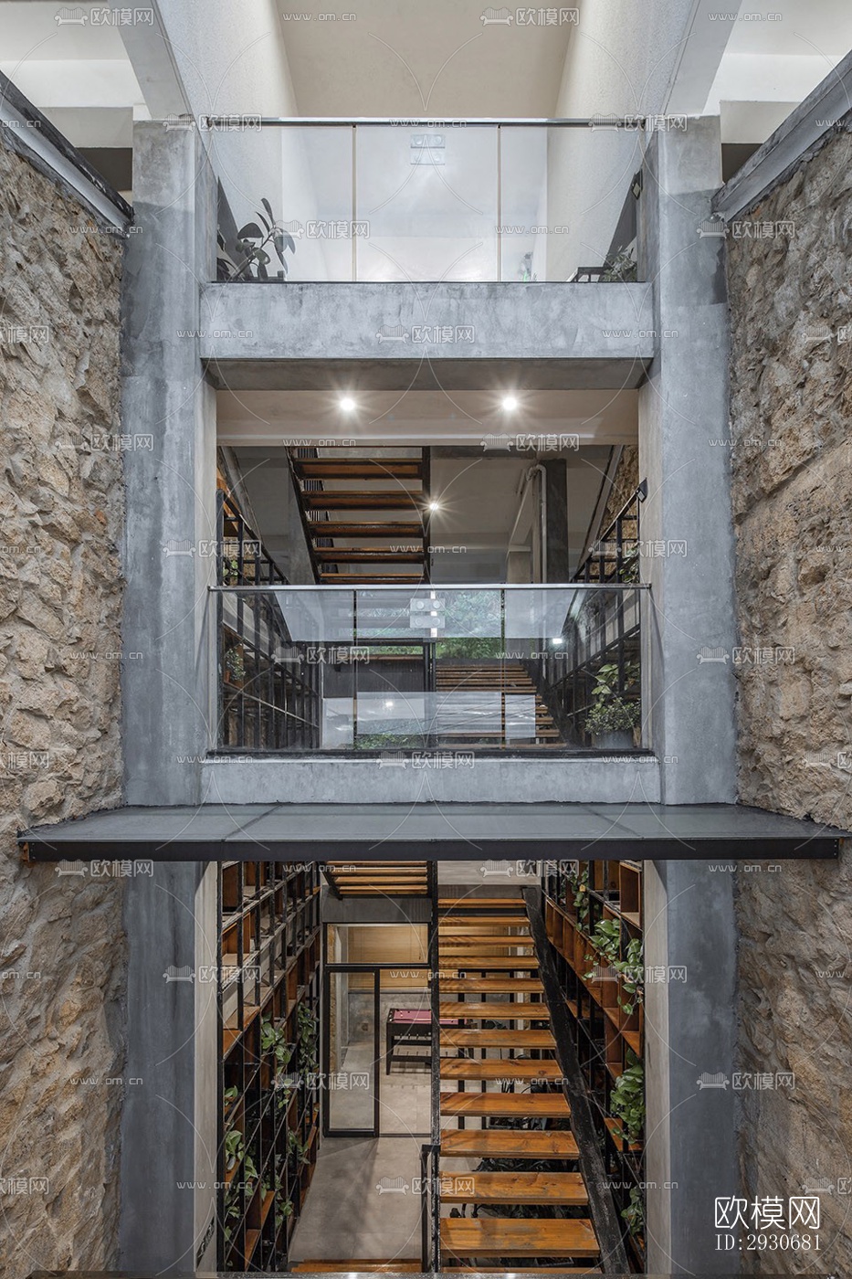 现代酒店民宿效果图下载（渲染图3）