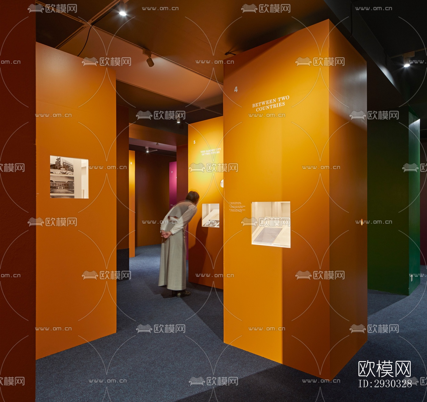 现代展览展厅效果图下载（渲染图1）