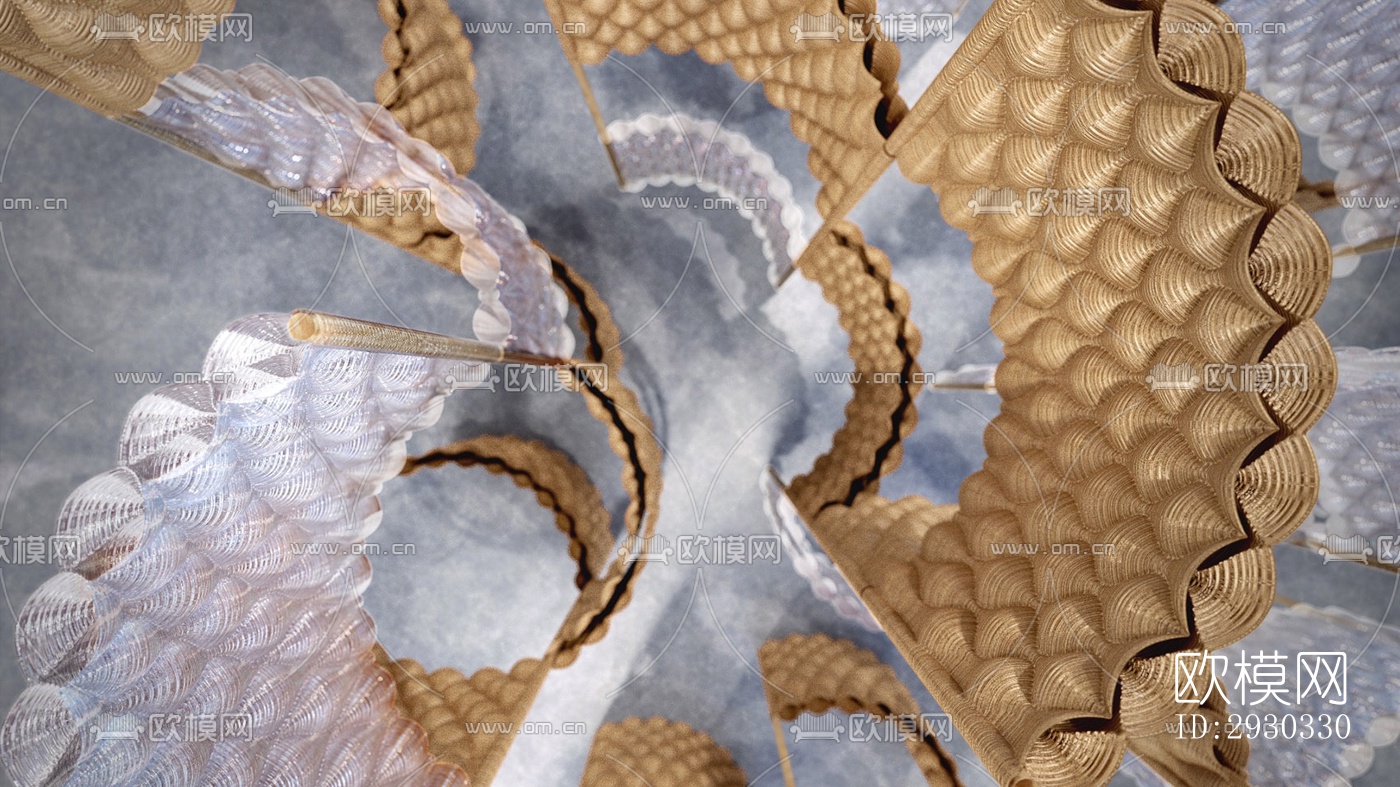 现代展览展厅效果图下载（渲染图2）