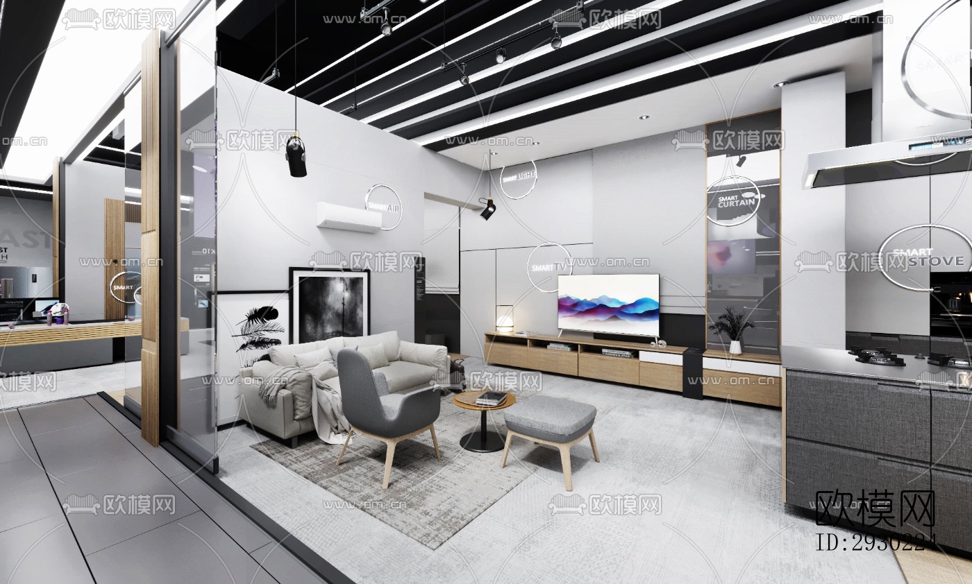 现代展览展厅效果图下载（渲染图18）