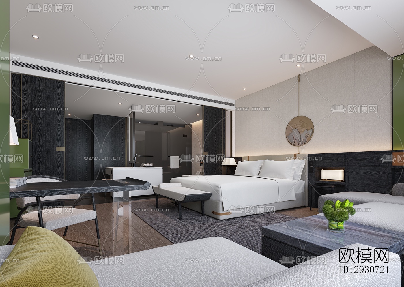 现代酒店民宿效果图下载（渲染图5）