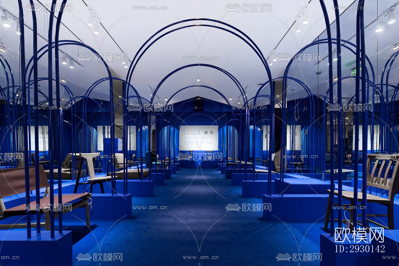 现代展览展厅效果图下载（渲染图12）