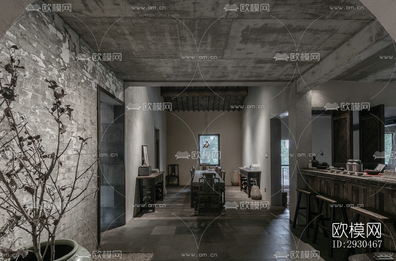 中式酒店民宿效果图下载（渲染图17）