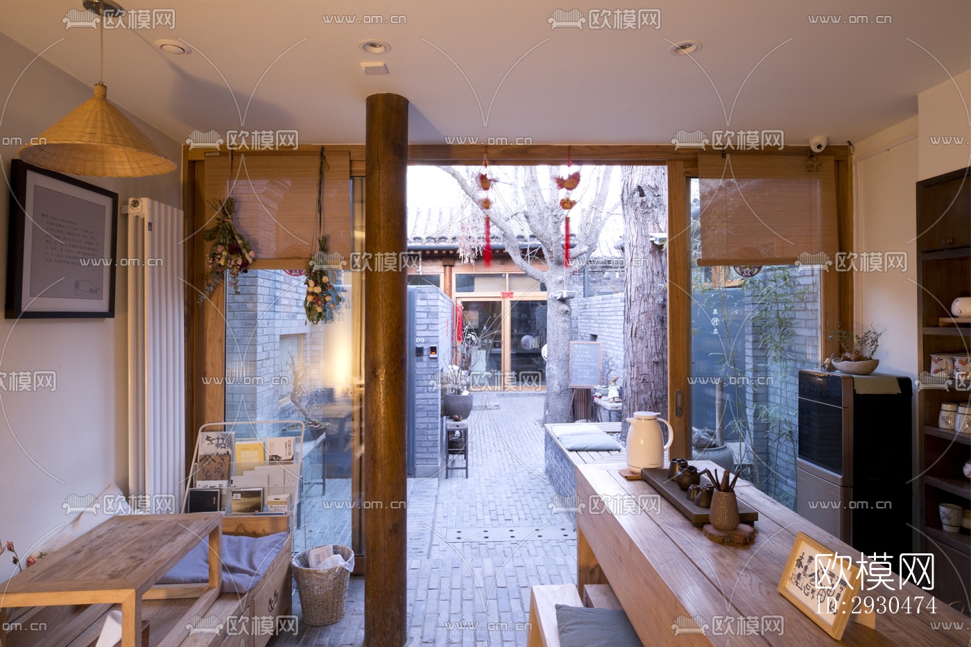 中式酒店民宿效果图下载（渲染图3）