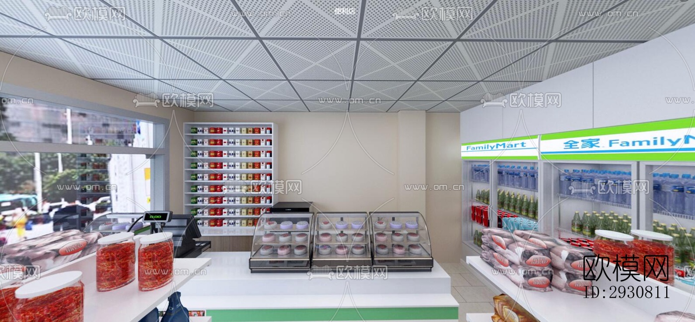 现代零售店铺效果图下载（渲染图1）