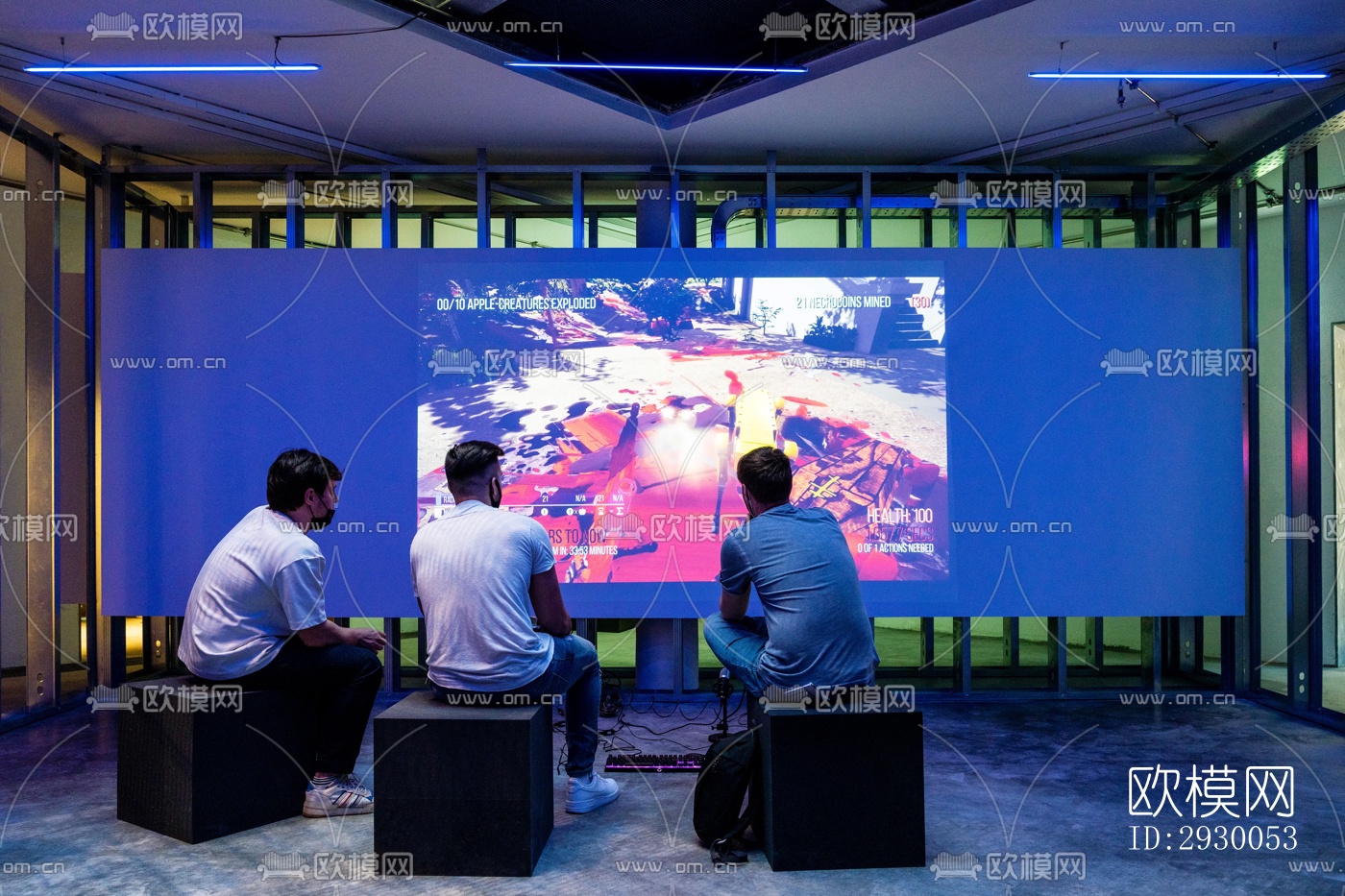 工业风展览展厅效果图下载（渲染图4）