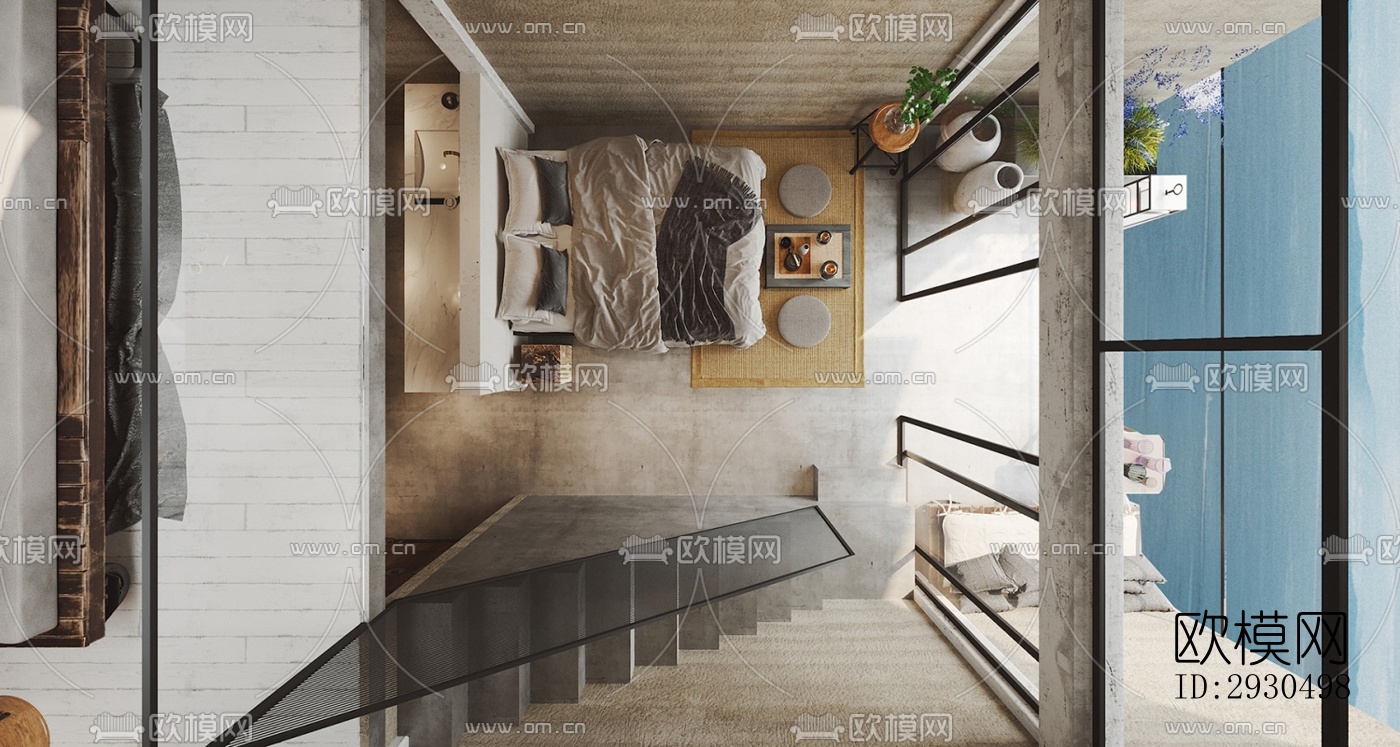 侘寂酒店民宿效果图下载（渲染图4）
