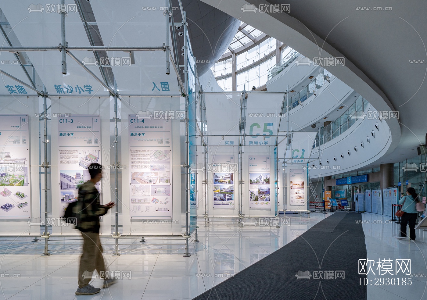 现代展览展厅效果图下载（渲染图12）