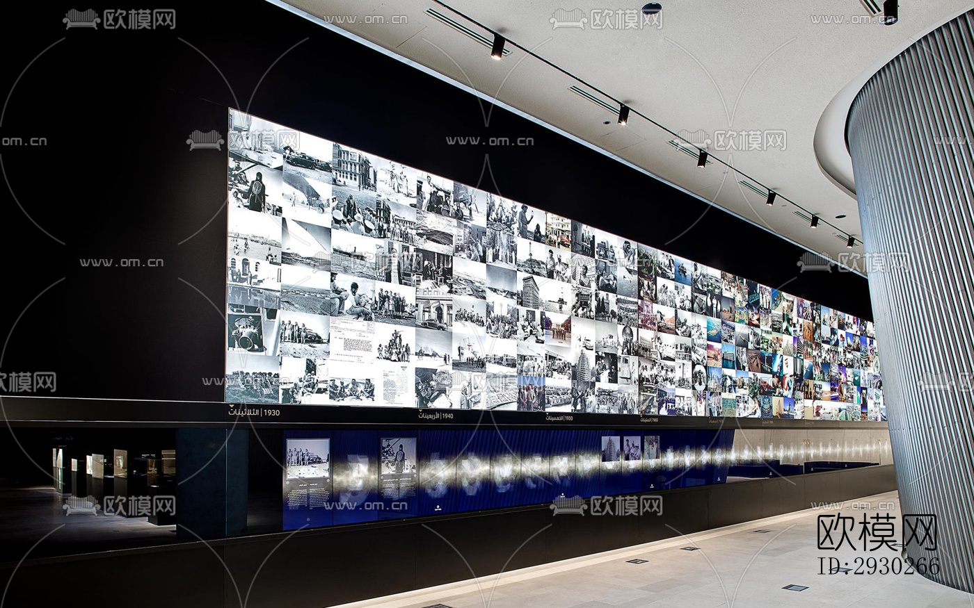 现代展览展厅效果图下载（渲染图1）