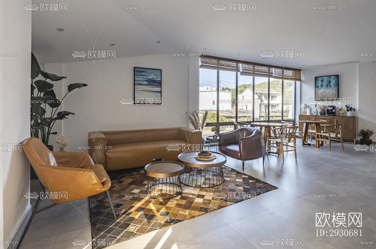 现代酒店民宿效果图下载（渲染图9）