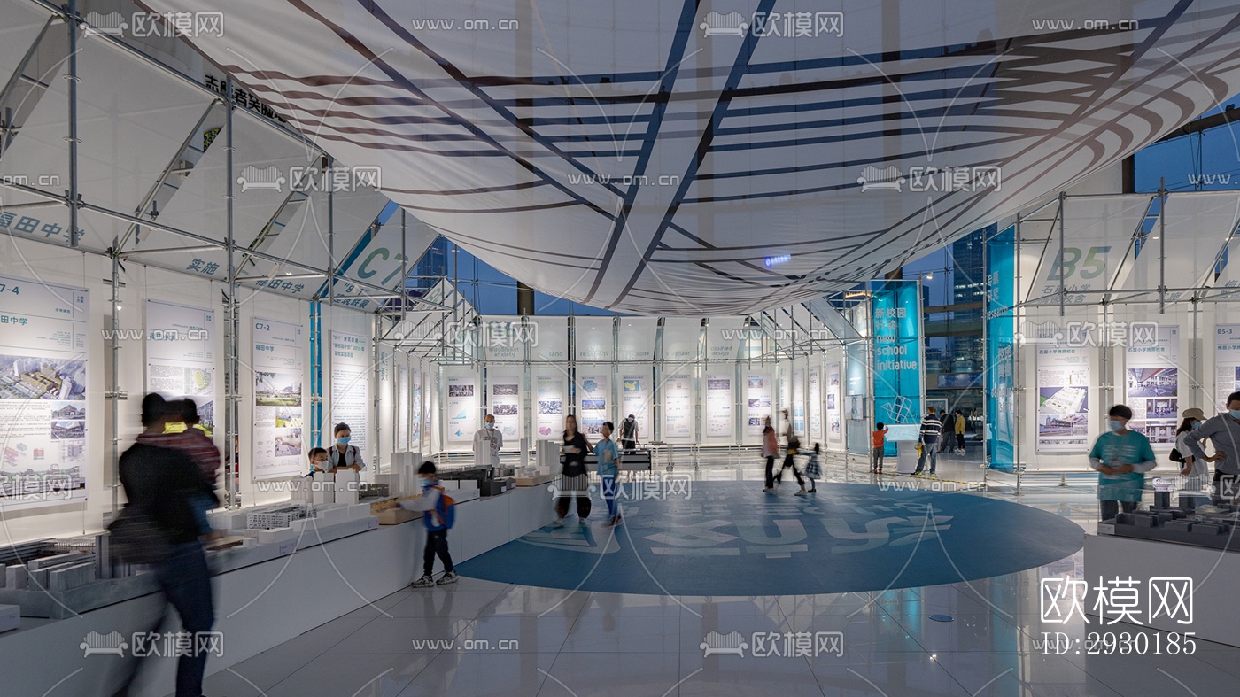 现代展览展厅效果图下载（渲染图7）