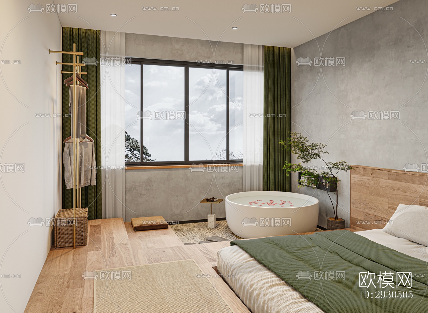 侘寂酒店民宿效果图下载（渲染图4）