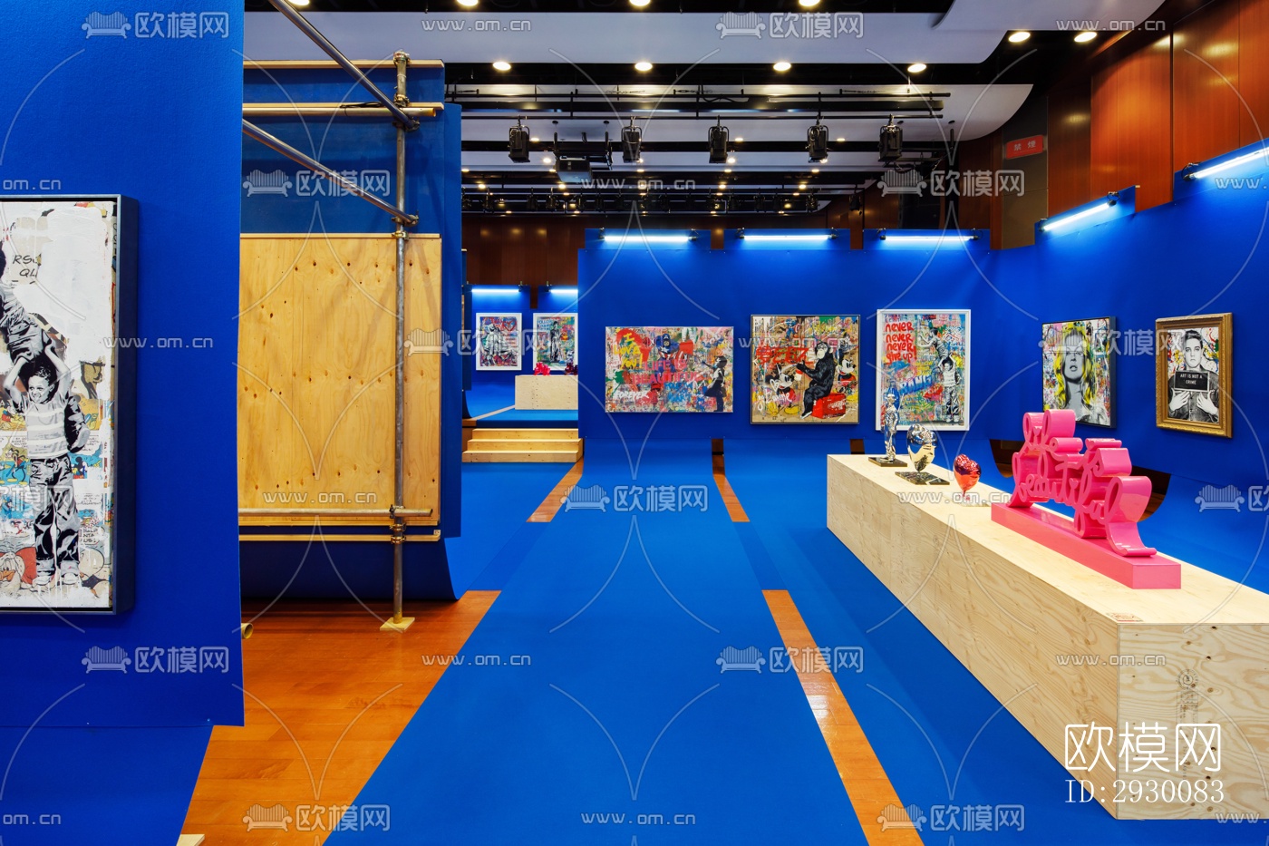 工业风展览展厅效果图下载（渲染图6）