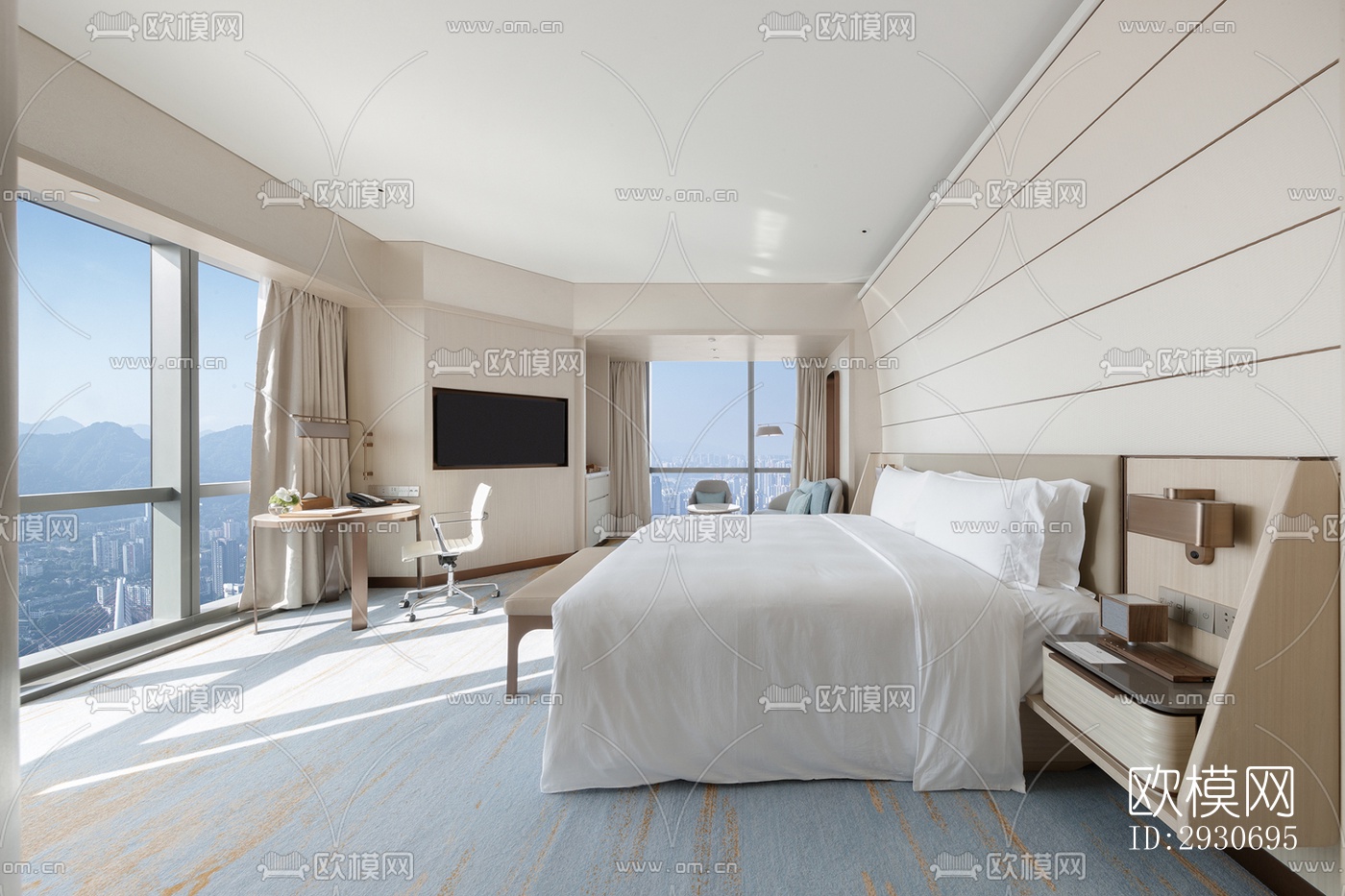 现代酒店民宿效果图下载（渲染图6）