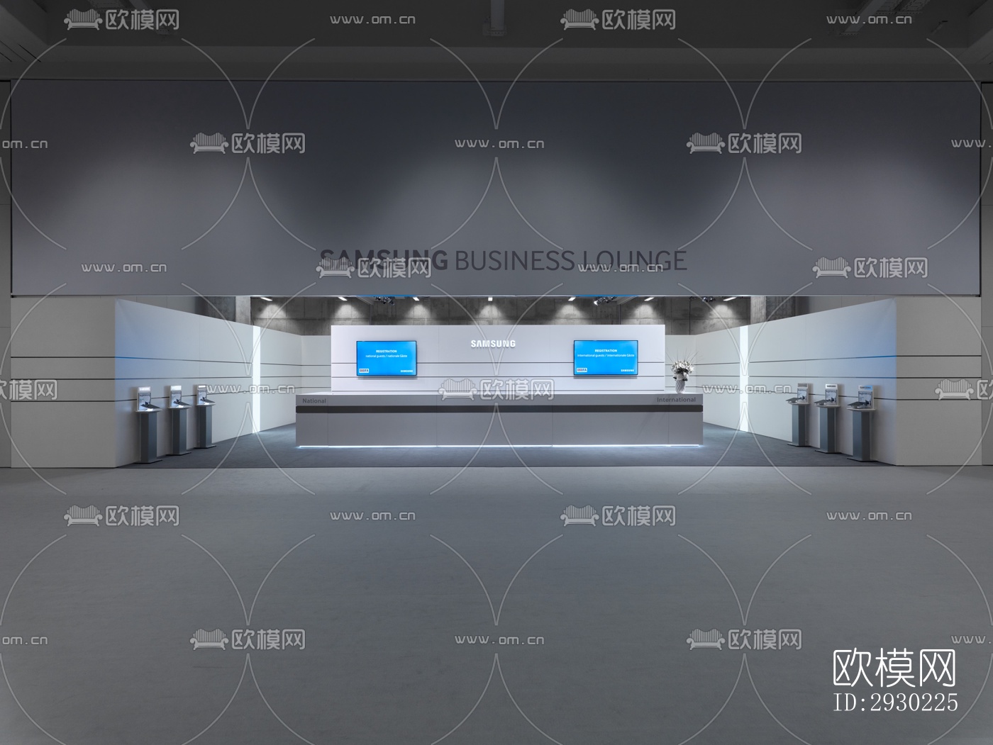 现代展览展厅效果图下载（渲染图3）