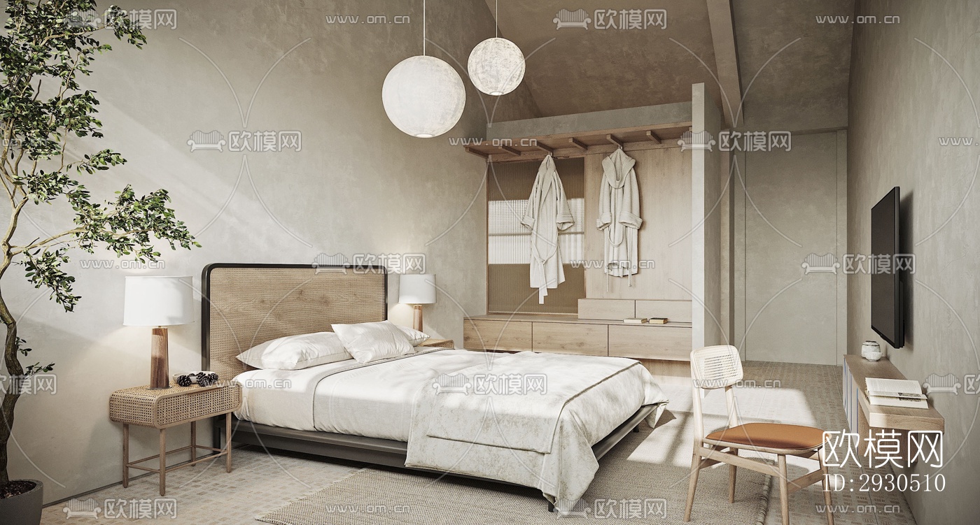 侘寂酒店民宿效果图下载（渲染图5）