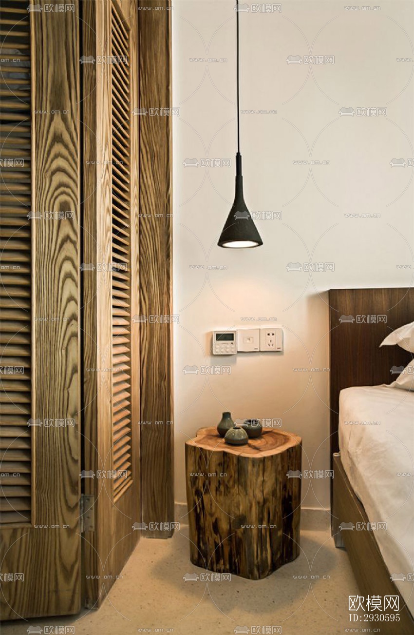 新中式酒店民宿效果图下载（渲染图7）