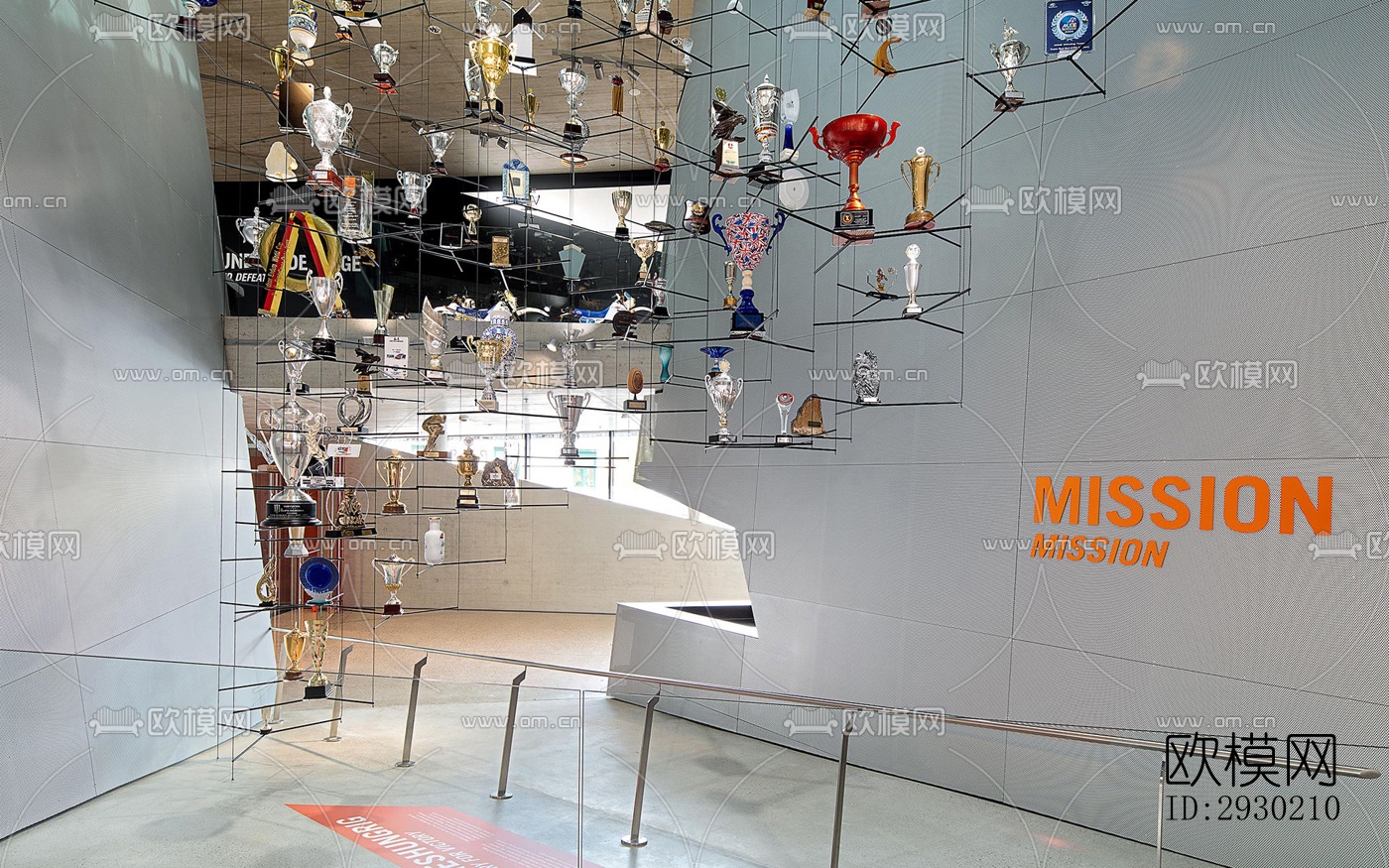 现代展览展厅效果图下载（渲染图7）