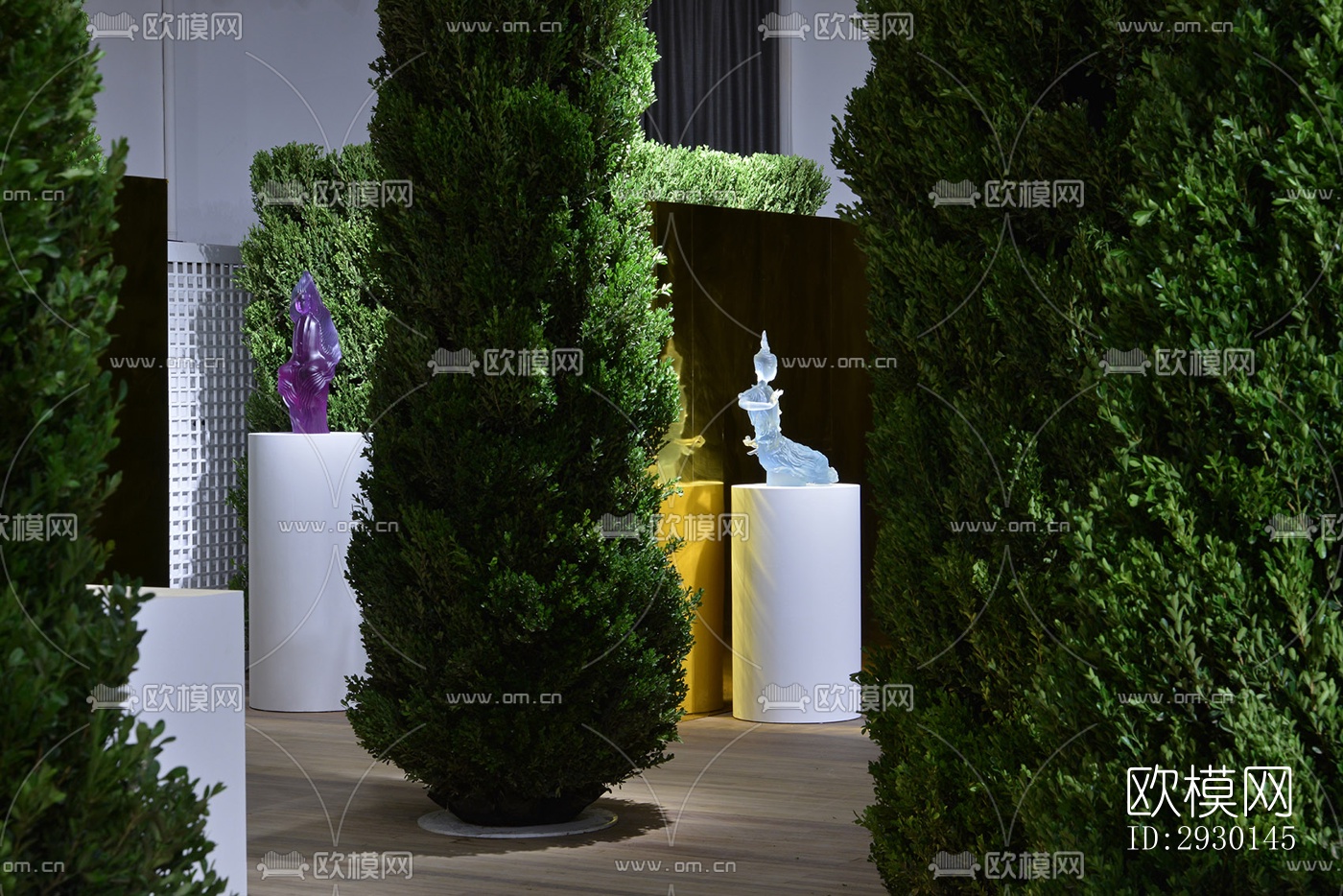 现代展览展厅效果图下载（渲染图10）